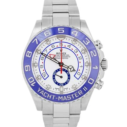 Rolex Yacht-Master II PAPERS Rolex Yacht-Master II NEW HANDS 44mm Blue 116680 Stainless YM2 Watch BOX