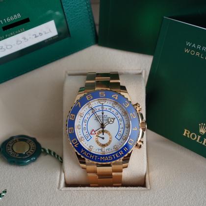 Rolex Yacht-Master II 2021 Complete Set - Excellent Condition Mercedes Hands - Image 4