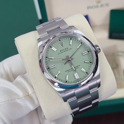 Rolex Oyster Perpetual 36 BNIB 2025 Novelty Color New PISTACHIO Green OP 36 Full Set Box Papers Shipping Bag Unworn Brand New - Image 14