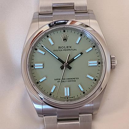 Rolex Oyster Perpetual 36 BNIB 2025 Novelty Color New PISTACHIO Green OP 36 Full Set Box Papers Shipping Bag Unworn Brand New - Image 6