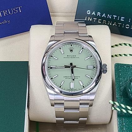Rolex Oyster Perpetual 36 BNIB 2025 Novelty Color New PISTACHIO Green OP 36 Full Set Box Papers Shipping Bag Unworn Brand New