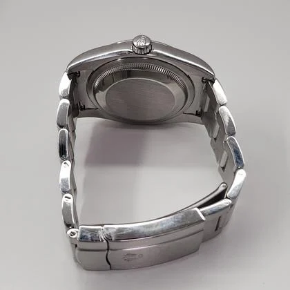 Rolex Oyster Perpetual 36 W/Service Card Rolex Oyster Perpetual 36 mm Blue Dial Watch 116000 Mixed Serial Rehaut Engraved With Service Card - Image 6