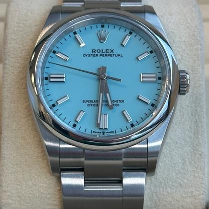 Rolex Oyster Perpetual 36 Unworn Oyster Perpetual 36mm Tiffany Dial 126000 - Image 8