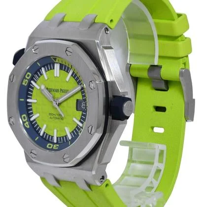 Audemars Piguet Royal Oak Offshore Diver Steel Green Dial 42mm Watch 15710ST - Image 10