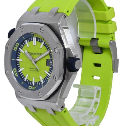 Audemars Piguet Royal Oak Offshore Diver Steel Green Dial 42mm Watch 15710ST - Image 3