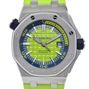 Audemars Piguet Royal Oak Offshore Diver Steel Green Dial 42mm Watch 15710ST