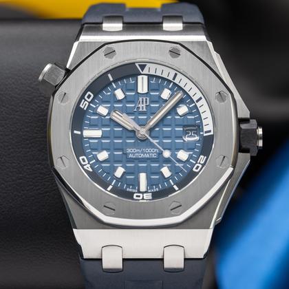 Audemars Piguet Royal Oak Offshore Diver Blue Dial Diver 15720.OO.A027CA.01 Full Set