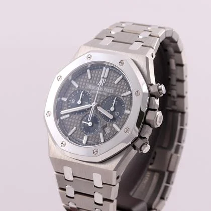 Audemars Piguet Royal Oak Chronograph 41mm Titanium/Platinum Gray/Blue 500 Pieces 26331IP - Image 10