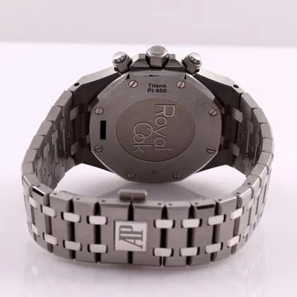 Audemars Piguet Royal Oak Chronograph 41mm Titanium/Platinum Gray/Blue 500 Pieces 26331IP - Image 4