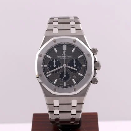 Audemars Piguet Royal Oak Chronograph 41mm Titanium/Platinum Gray/Blue 500 Pieces 26331IP - Image 12
