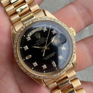 Rolex Day-Date 36 Serial #2513795 after market diamond bezel - total 1.05ct.
