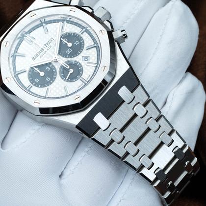 Audemars Piguet Royal Oak Chronograph AP White Panda Dial 26331ST 2020 Complete Set 2020 - Image 10