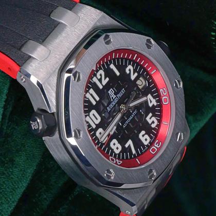 Audemars Piguet Royal Oak Offshore Diver MINT SET Royal Oak Offshore Diver "Scuba Boutique Red" Black Steel 15701ST.OO.D002CA.03 - Image 10