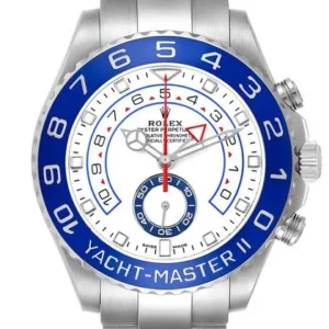 Rolex Yacht-Master II 44 Steel Blue Cerachrom Bezel Mens Watch 116680