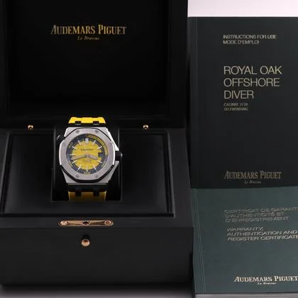 Audemars Piguet Royal Oak Offshore Diver Yellow Rubber 42mm Box/Papers 15710ST - Image 12