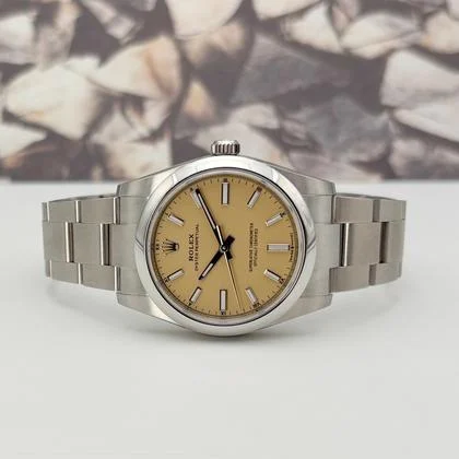 Rolex Oyster Perpetual 34 124200 34mm Beige Dial Circa 2025 Unworn Full Set