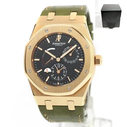 Audemars Piguet Royal Oak Dual Time 26120OR 39MM Black 18K Rose Gold DeployantRoyal Oak