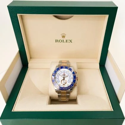Rolex Yacht-Master II 44mm Blue Ceramic Bezel Steel/Everose Gold White Dial 116681 - Image 8