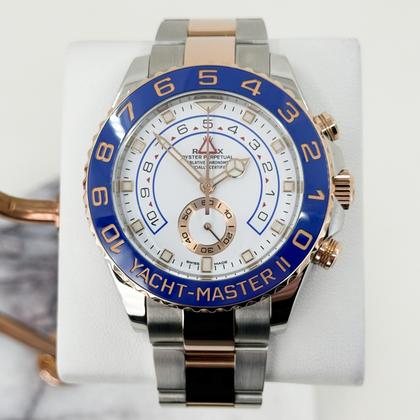 Rolex Yacht-Master II 44mm Blue Ceramic Bezel Steel/Everose Gold White Dial 116681