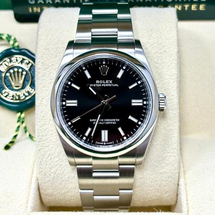 Rolex Oyster Perpetual 36 126000 36mm Black Dial with Box + Papers