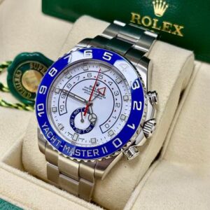 Rolex Yacht-Master II 116680 White Dial Mercedes hands + Box