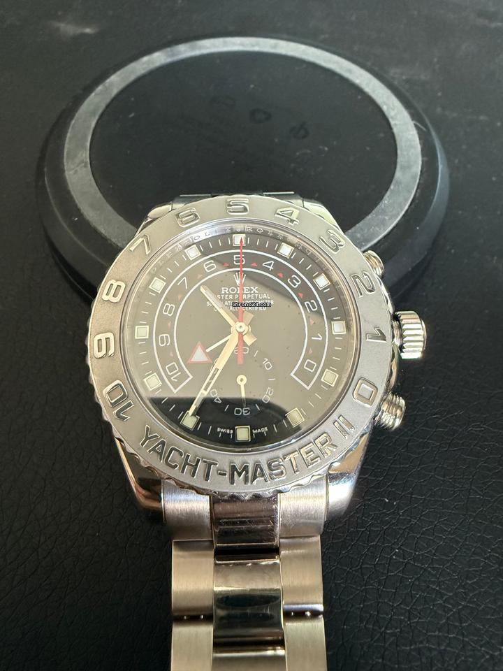 Rolex Yacht-Master II 18K White Gold with Black Dial 116689 Box and Papers - Image 2