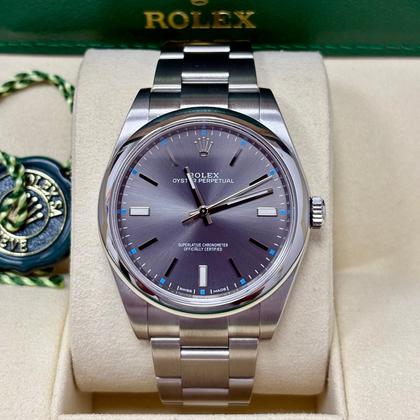 Rolex Oyster Perpetual 39 Grey Rhodium Dial 114300 + Box - Image 11